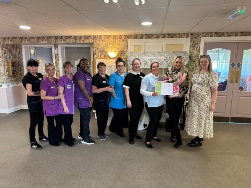Carousel post from Grangewood Care Home.