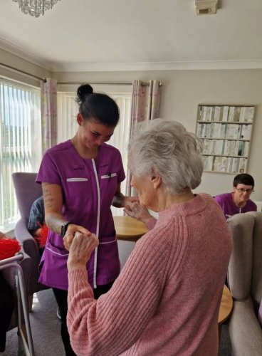 Carousel post from Grangewood Care Home.