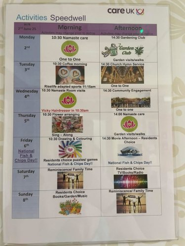 Carousel post from Haven Lodge care home.