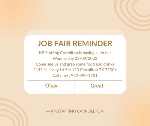 Photo post from KP Staffing Agency (Carrollton Branch).
