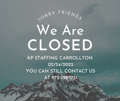 Photo post from KP Staffing Agency (Carrollton Branch).