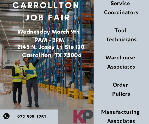 Photo post from KP Staffing Agency (Carrollton Branch).