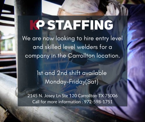 Photo post from KP Staffing Agency (Carrollton Branch).