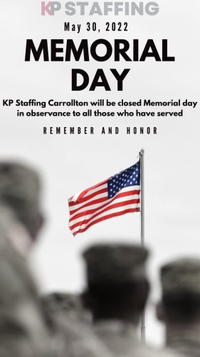 Photo post from KP Staffing Agency (Carrollton Branch).