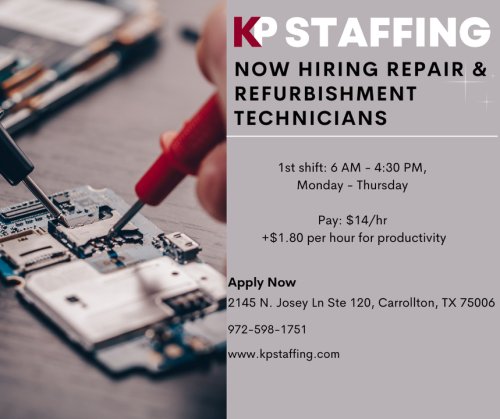 Photo post from KP Staffing Agency (Carrollton Branch).