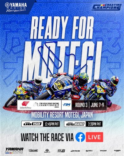 Photo post from Yamaha Racing Philippines.