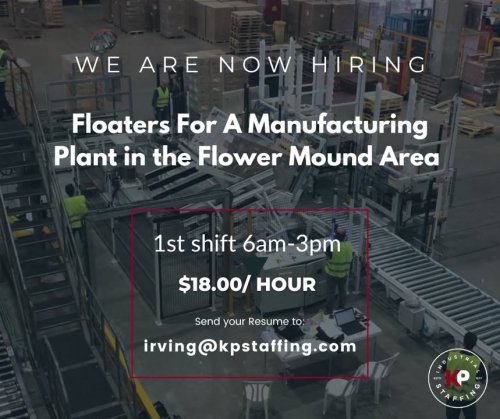 Photo post from KP Staffing Agency (Irving Branch).