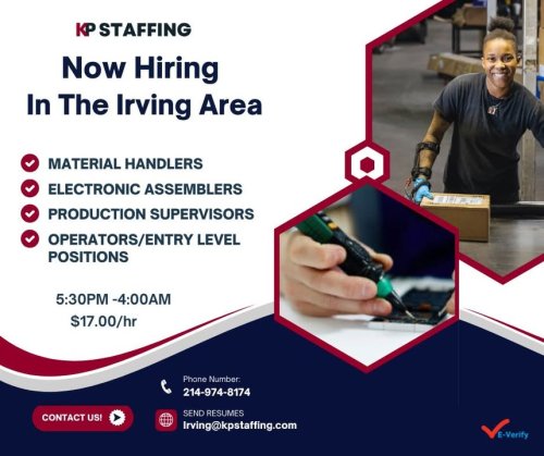 Photo post from KP Staffing Agency (Irving Branch).