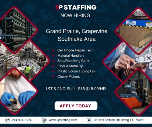 Photo post from KP Staffing Agency (Irving Branch).