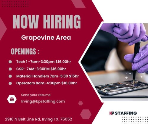 Photo post from KP Staffing Agency (Irving Branch).