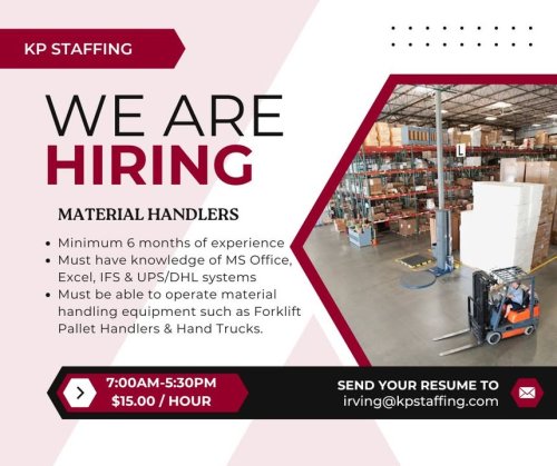 Photo post from KP Staffing Agency (Irving Branch).