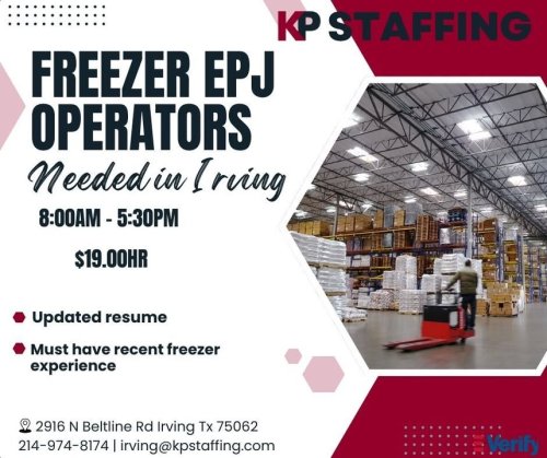 Photo post from KP Staffing Agency (Irving Branch).