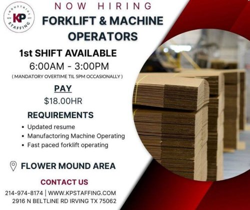 Photo post from KP Staffing Agency (Irving Branch).