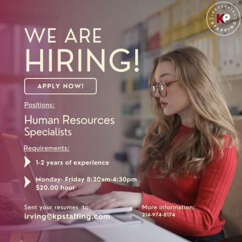 Photo post from KP Staffing Agency (Irving Branch).