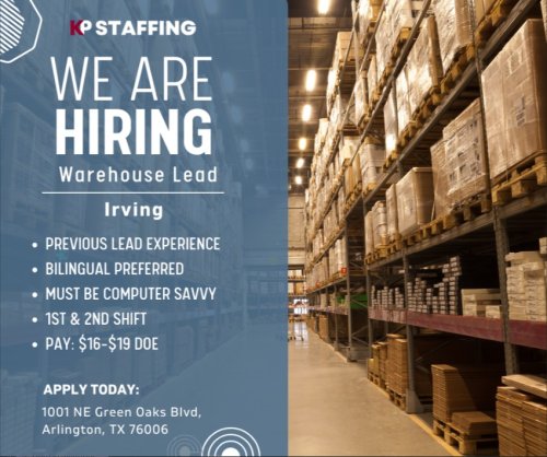 Photo post from KP Staffing Agency (Arlington Branch).