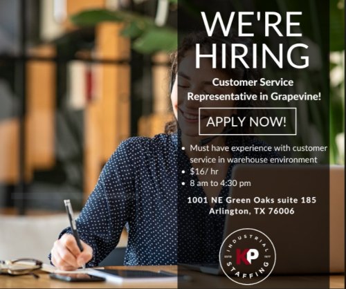 Photo post from KP Staffing Agency (Arlington Branch).