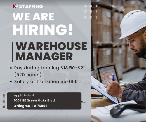 Photo post from KP Staffing Agency (Arlington Branch).