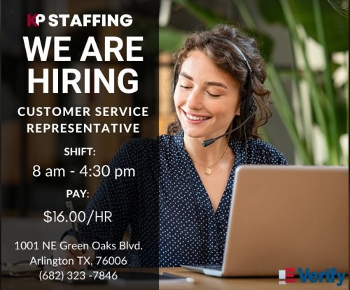 Photo post from KP Staffing Agency (Arlington Branch).