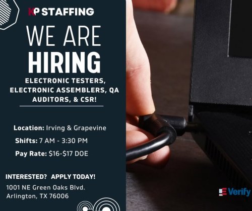 Photo post from KP Staffing Agency (Arlington Branch).
