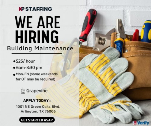 Photo post from KP Staffing Agency (Arlington Branch).