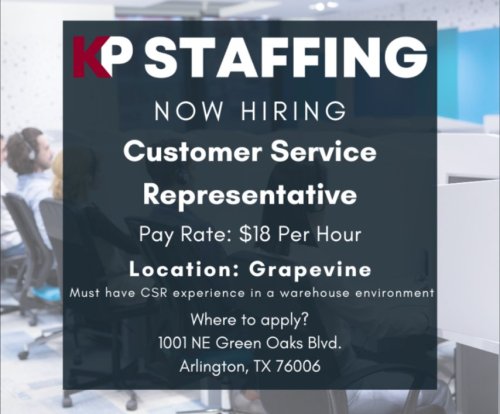 Photo post from KP Staffing Agency (Arlington Branch).