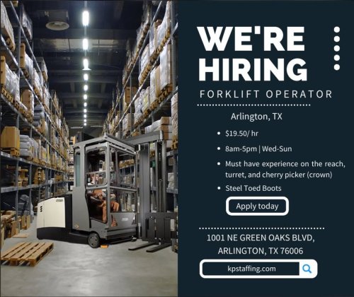 Photo post from KP Staffing Agency (Arlington Branch).