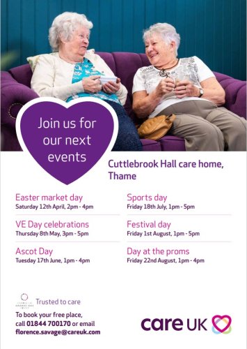 Photo post from Cuttlebrook Hall Care Home.