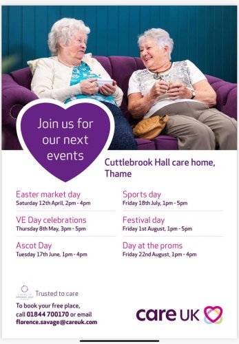 Photo post from Cuttlebrook Hall Care Home.