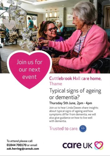 Carousel post from Cuttlebrook Hall Care Home.
