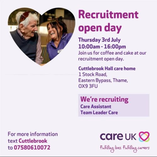 Photo post from Cuttlebrook Hall Care Home.