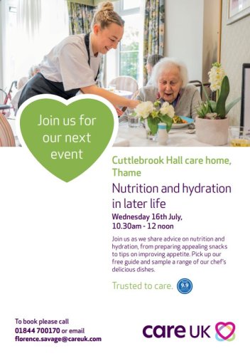 Photo post from Cuttlebrook Hall Care Home.