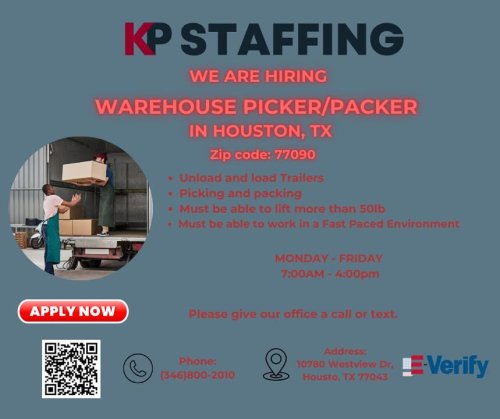 Photo post from KP Staffing Agency (West Houston Branch).