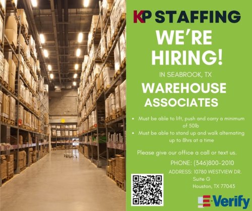 Photo post from KP Staffing Agency (West Houston Branch).