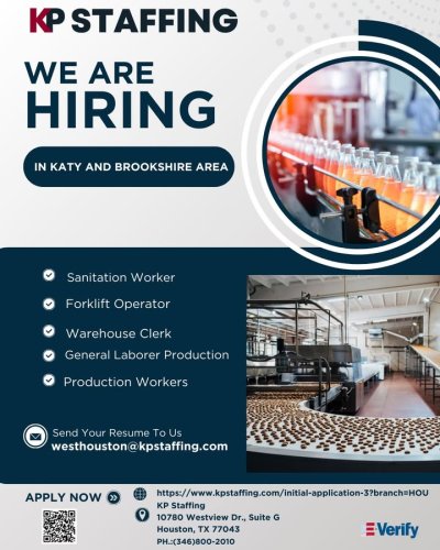 Photo post from KP Staffing Agency (West Houston Branch).