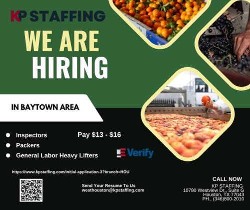 Photo post from KP Staffing Agency (West Houston Branch).