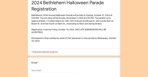 Photo post from Bethlehem Recreation.