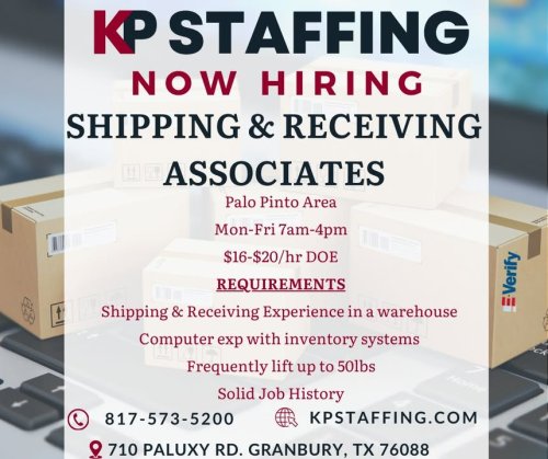 Photo post from KP Staffing Agency (Granbury Branch).