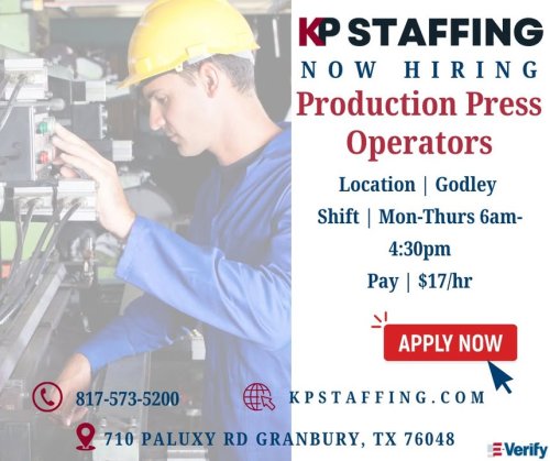 Photo post from KP Staffing Agency (Granbury Branch).
