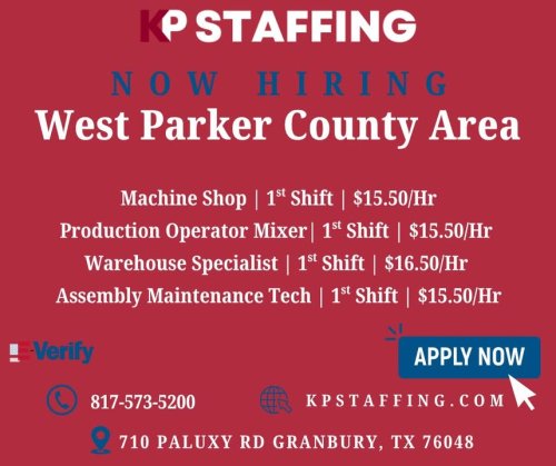 Photo post from KP Staffing Agency (Granbury Branch).