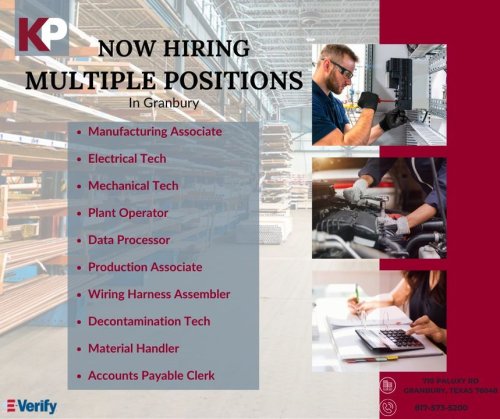Photo post from KP Staffing Agency (Granbury Branch).