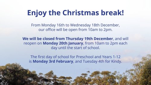 Photo post from Wycliffe Christian School.
