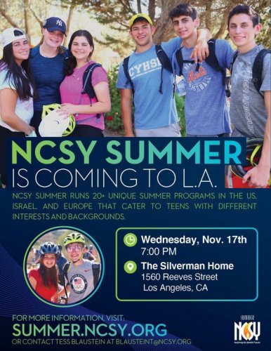 Photo post from West Coast NCSY.