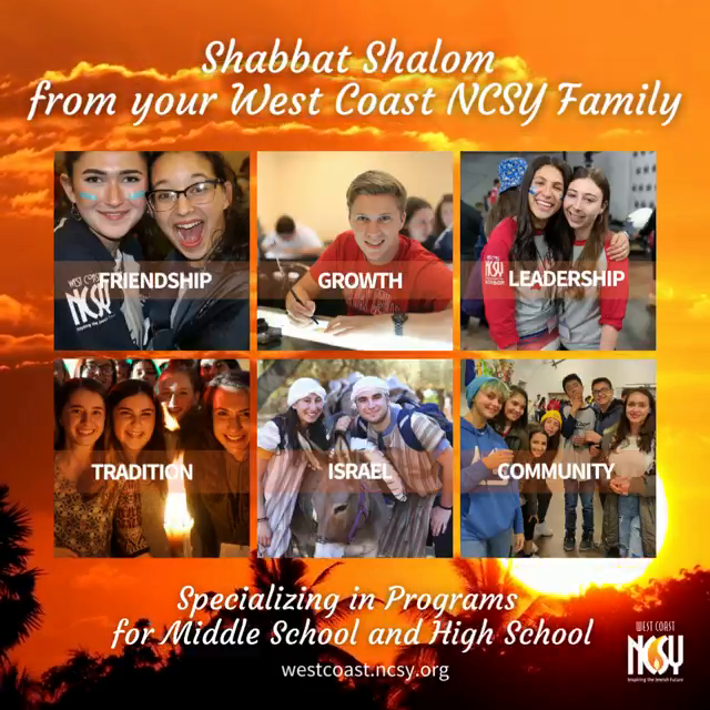 Video post from West Coast NCSY.