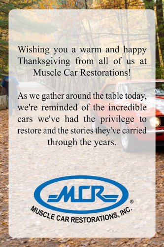 Photo post from Muscle Car Restorations.