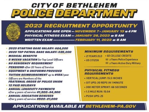 Photo post from Bethlehem Police Department, Bethlehem, PA.