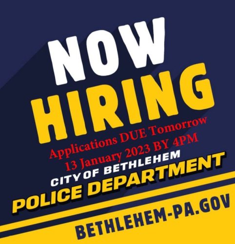 Photo post from Bethlehem Police Department, Bethlehem, PA.
