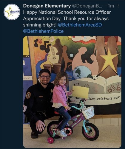 Photo post from Bethlehem Police Department, Bethlehem, PA.