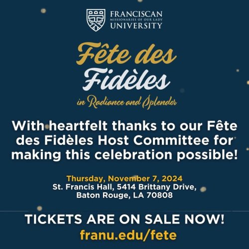 Carousel post from Franciscan Missionaries of Our Lady University.