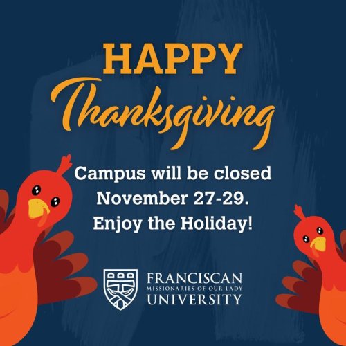 Carousel post from Franciscan Missionaries of Our Lady University.