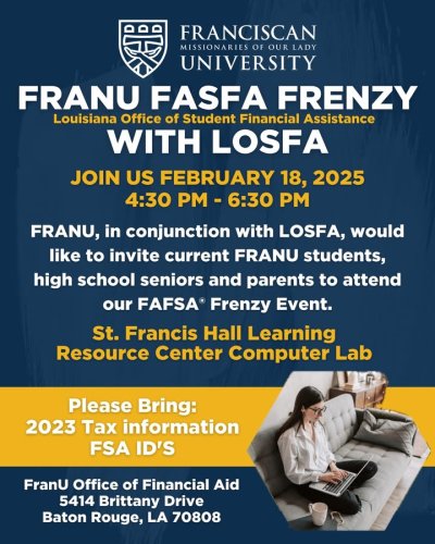 Carousel post from Franciscan Missionaries of Our Lady University.